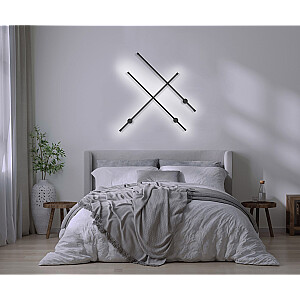 LED sieninis šviestuvas Activejet AJE-HILTON Black NW
