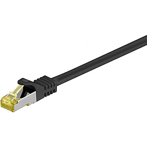 Патчкорд Goobay S/FTP, Cat7, PIMF, 5м, черный (91626)