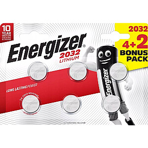 Energizer LITOWA BAT-CR2032*P6 АККУМУЛЯТОРНАЯ БАТАРЕЯ ENERGIZER