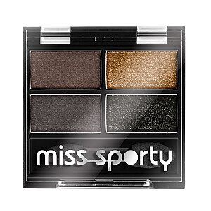 MISS SPORTY Studio Color Quattro Eye Shadow keturių akių šešėliai 414 100% Smokey 5g