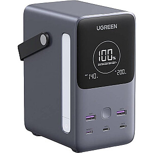 Ugreen Powerbank 48000мАч Ugreen PB770, 2x USB + 4x USB-C, 300 Вт (серый)