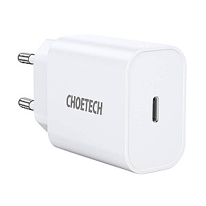 Sieninis įkroviklis Choetech USB Type C PD 20W baltas (Q5004 V4)