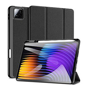 Чехол для планшета Dux Ducis Xiaomi Redmi Pad 7/7 Pro Domo Series с тройной подставкой из искусственной кожи, черный