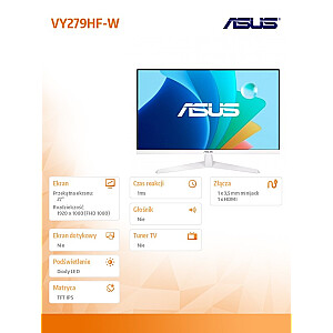 Monitor 27 cali VY279HF-W IPS HDMI DP 100Hz FHD