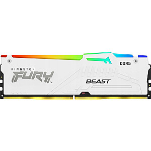 Память Kingston Fury Beast RGB, DDR5, 32 ГБ, 6000 МГц, CL30 (KF560C30BWEA-32)