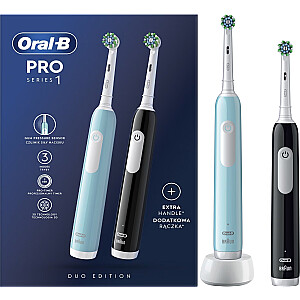 Зубная щетка Oral-B Pro Series 1 Cross Action zestaw 2-pack Black + Blue Black/Blue