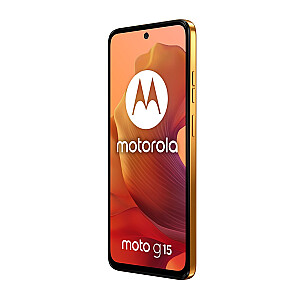 Motorola moto g15 17,1 cm (6,72 colio) su dviem SIM kortelėmis Android 15 4G USB Type-C 8GB 128GB 5200mAh Oranžinė