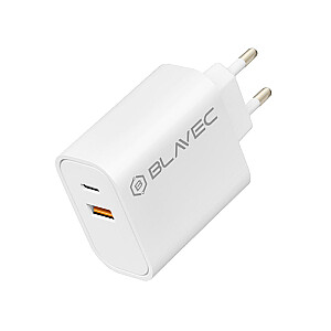 Blavec sieninis įkroviklis BC2 - USB + C tipas - QC 3.0 PD 20W (TCBC2-UCW20) balta