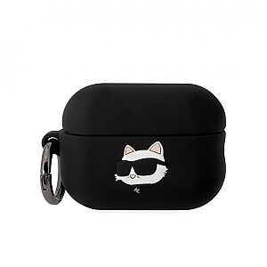 Karl Lagerfeld - Karl Lagerfeld 3D Logo NFT Choupette Head Silicone Case for AirPods Pro 2 Black