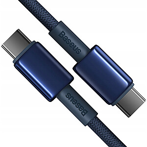 USB kabelis Baseus USB-C į USB-C, 1 m, mėlynas (BSU4879)