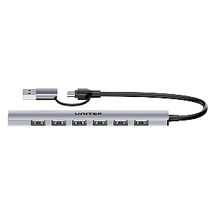 UNITEK HUB USB-A/C 7IN1USB-A ПОРТЫ 5 Гбит/с
