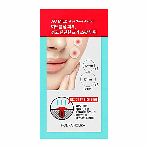 HOLIKA HOLIKA Ac Mild Red Spot Patches патчи для несовершенств 12 шт.