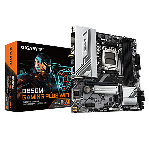 Gigabyte B650M GAMING PLUS WF | Procesorių šeima AMD | Procesoriaus lizdas AM5 | DDR5 | Palaikomos standžiojo disko sąsajos M.2, SATA | SATA jungčių skaičius 4