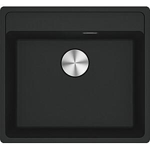 MRG 610-52 A fragranīta izlietne ar PushKnob vadības ventīli 3 1/2'', 560x510mm, melna