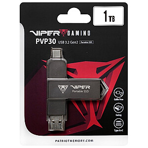 Накопитель SSD 1 ТБ PVP30 Duo Compact 1000/1000 МБ/с USB 3.2 USB-C