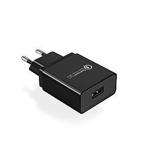 UGREEN CD122, 18W, QC 3.0, USB sieninis įkroviklis (juodas)