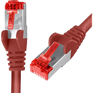 Kabelis Spacetronik RJ45 CAT 6 S/FTP AWG27 LSZH raudonas 1 m