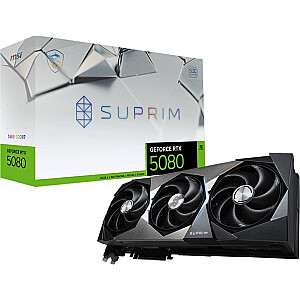 Видеокарта MSI GeForce RTX 5080 Suprim SOC 16 ГБ GDDR7 DLSS4