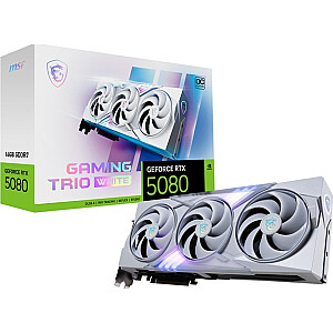 Видеокарта MSI GeForce RTX 5080 Gaming Trio OC White, 16 ГБ GDDR7 DLSS4