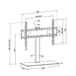 Stojak pod telewizor DS45-430BL16 STAND LCD 37-70 