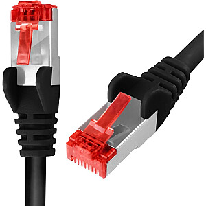 Kabelis Spacetronik RJ45 CAT 6 S/FTP AWG27 LSZH juodas, 3 m