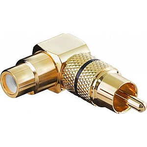 AV adapteris apvalus RCA (Cinch) – RCA (Cinch) zlotas (RB11590)