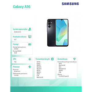 Smartfon Galaxy A16 LTE 8/256 GB czarny