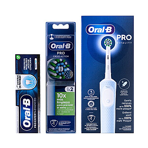 Oral-B Vitality Pro + pasta Pro-Expert 75ml + 2x końcówka Cross Action