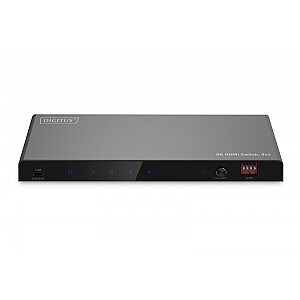 Przełącznik / Switch HDMI 4x1, 8K/60Hz (4:4:4) z HDR, 48 Gbps, HDCP 2.3, Toslink / Stereo, EDID