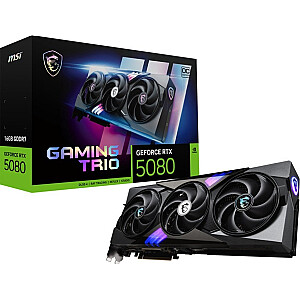 MSI GeForce RTX 5080 Gaming Trio OC 16GB GDDR7 DLSS4 vaizdo plokštė