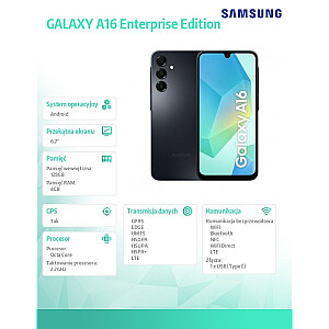 Smartfon GALAXY A16 LTE 4/128 GB Czarny Enterprise Edition