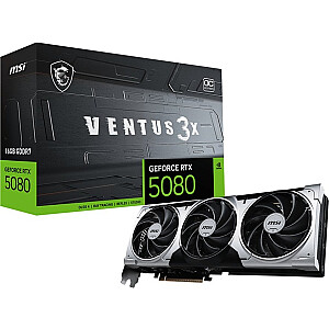 Видеокарта MSI GeForce RTX 5080 Ventus 3X OC 16 ГБ GDDR7 DLSS4