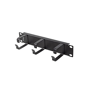 Organizer kabli 10 cali z 3 metalowymi uchwytami TYP B czarny