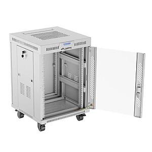 Szafa stojąca rack 19 cali 15U 600X600 szara LCD flack pack 