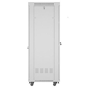 Szafa stojąca rack 19'' 42U 600x800 szara drzwi szklane flack pack 