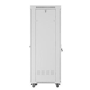 Szafa stojąca rack 19'' 42U 600x800 szara drzwi szklane flack pack 