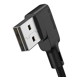 USB-Lightning kabelis, Mcdodo CA-7300, kampinis, 1,8 m, juodas