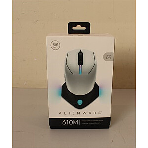 SALE OUT. Dell Mouse Alienware 610M Wired / Wireless Gaming Mouse - AW610M (Lunar Light), UNPACKED, USED, SCRATCHED ON BACK | Dell | Alienware | AW610M | Wireless wired optical | Gaming Mouse | Lunar Light | UNPACKED, USED, SCRATCHED ON BACK | 2 yea