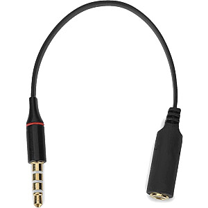 Адаптер AV Mozos Jack 3.5mm - Jack 3.5mm черный (ASM-5)