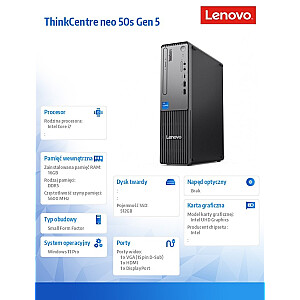 Komputer ThinkCentre Neo 50s G5 SFF 12XD001KPB i7-14700/16GB/512GB/INT/3YRS OS 