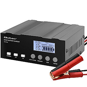 Inteligentna mikroprocesorowa ładowarka 12V | 12.6V | 24V |Prostownik z funkcją naprawy do akumulatora AGM GEL LiFePO4 | LCD 