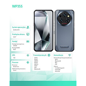 Smartfon WP35S 4G 6/256GB IP69K Szary