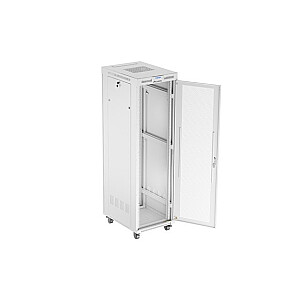 Szafa instalacyjna rack stojąca 19 cali 42U 600x800 drzwi perforowane LCD szara (Flat pack)