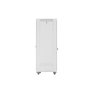 Szafa instalacyjna rack stojąca 19 cali 42U 600x800 drzwi perforowane LCD szara (Flat pack)