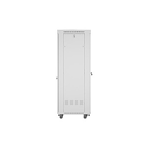 Szafa instalacyjna rack stojąca 19 cali 42U 600x800 drzwi perforowane LCD szara (Flat pack)