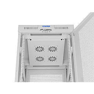 Szafa instalacyjna rack stojąca 19 cali 42U 600x800 drzwi perforowane LCD szara (Flat pack)