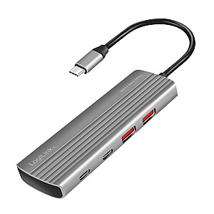 Концентратор USB3.2 Gen2,2xUSB-A, 5X USB-C, PD. 100 Вт 