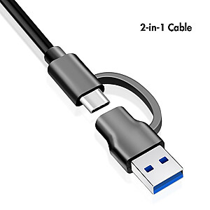 HUB USB3.2 Gen1, 7x USB-A, 7xВКЛ/ВЫКЛ, черный 