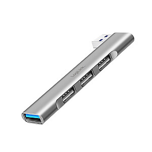 Smukły HUB USB-A do 1x USB-A 3.0 3xUSB-A 2.0 