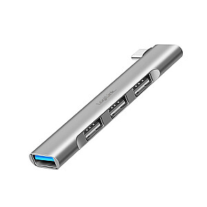 Тонкий USB-C HUB на 1x USB-A 3.0 3xUSB-A 2.0 